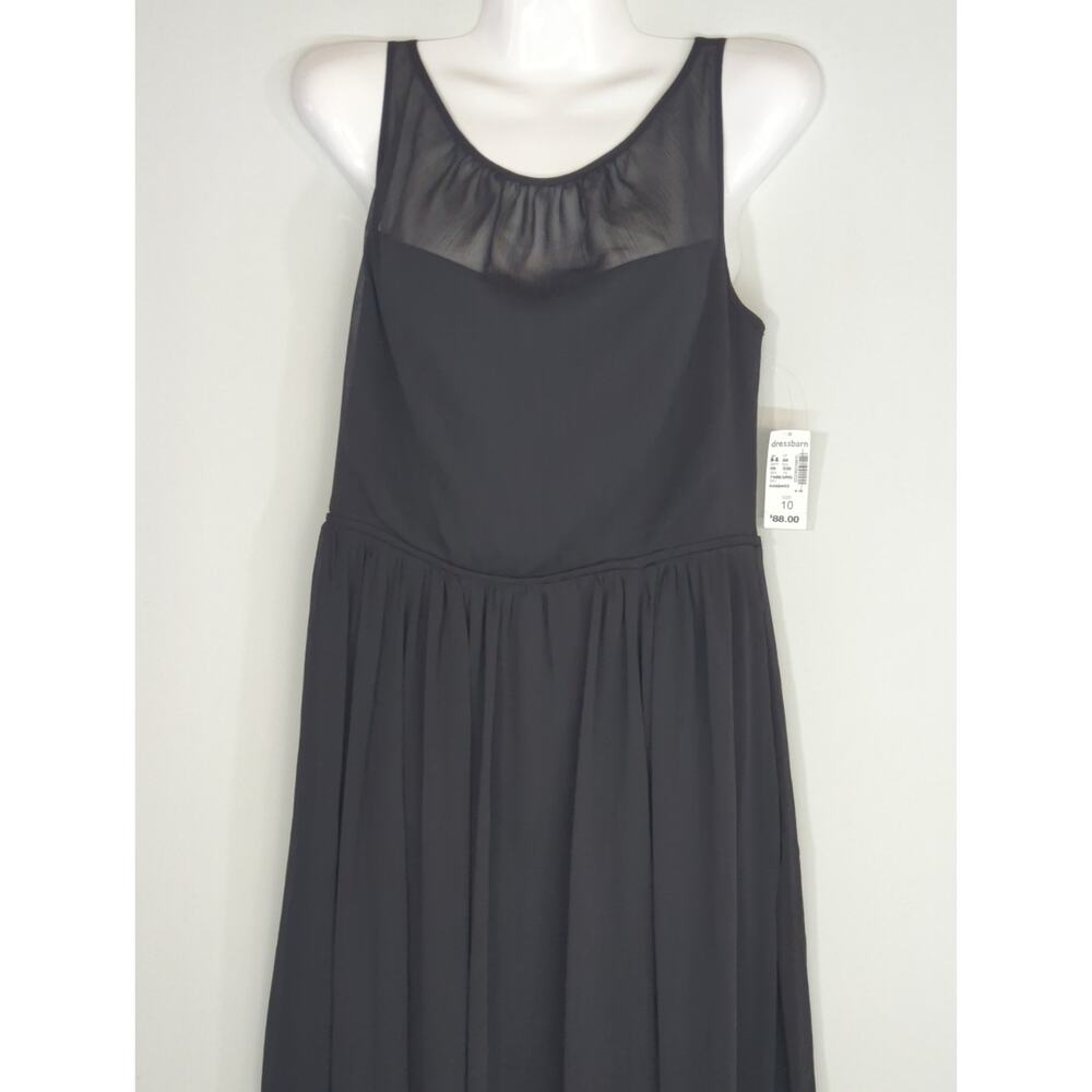Dressbarn RSVP Black Cocktail Gown - Size 10 - Chiffon Halter‎ Long Formal NWT - Picture 3 of 11